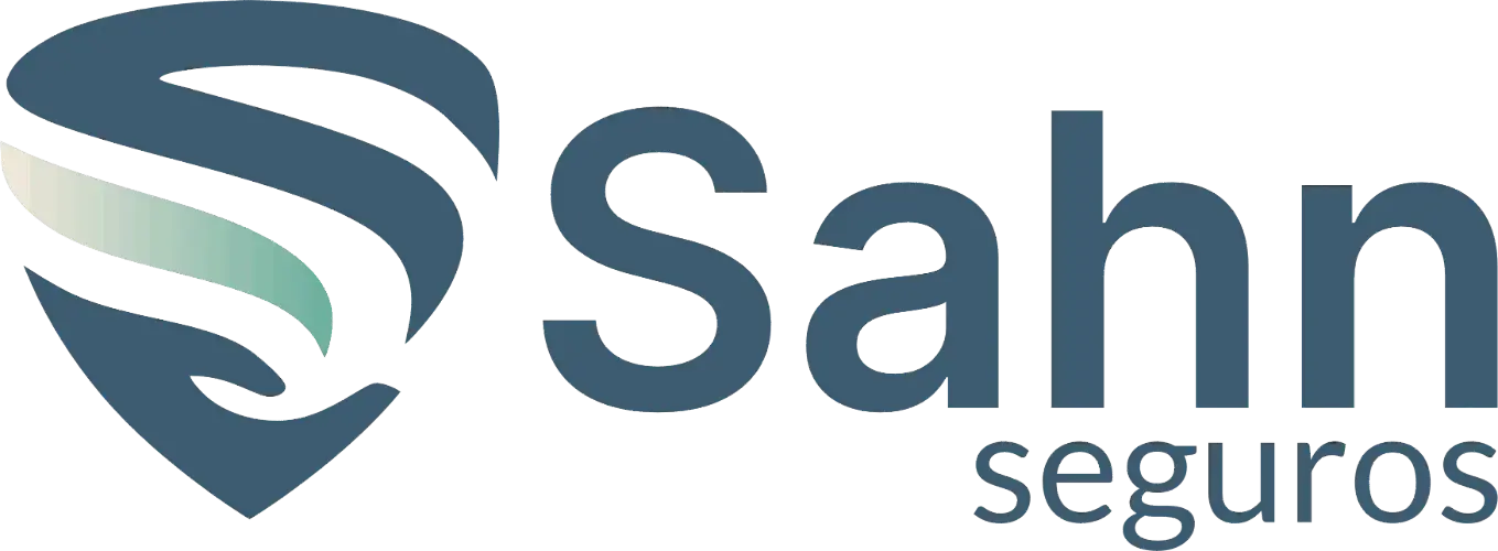 Logotipo da Sahn Seguros com símbolo de proteção